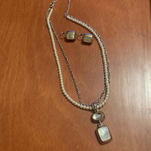 Cookie Lee Necklace and Pierced earring set